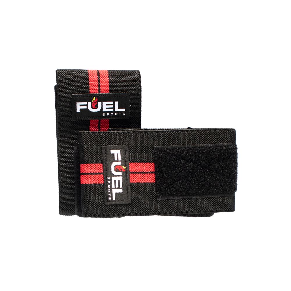 Munhequeira Elástica - Cor: Preta - Listras Vermelhas