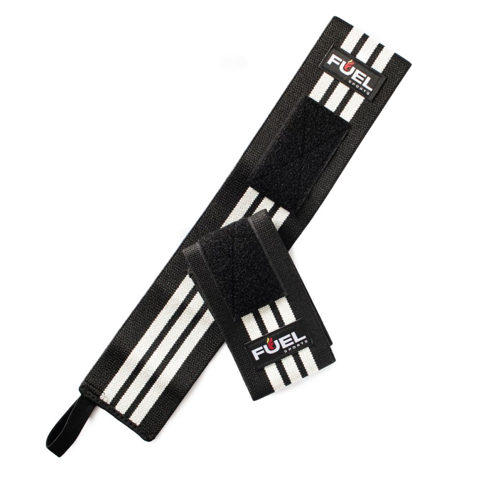 Munhequeira Elástica - Cor: Preta - Listras Brancas