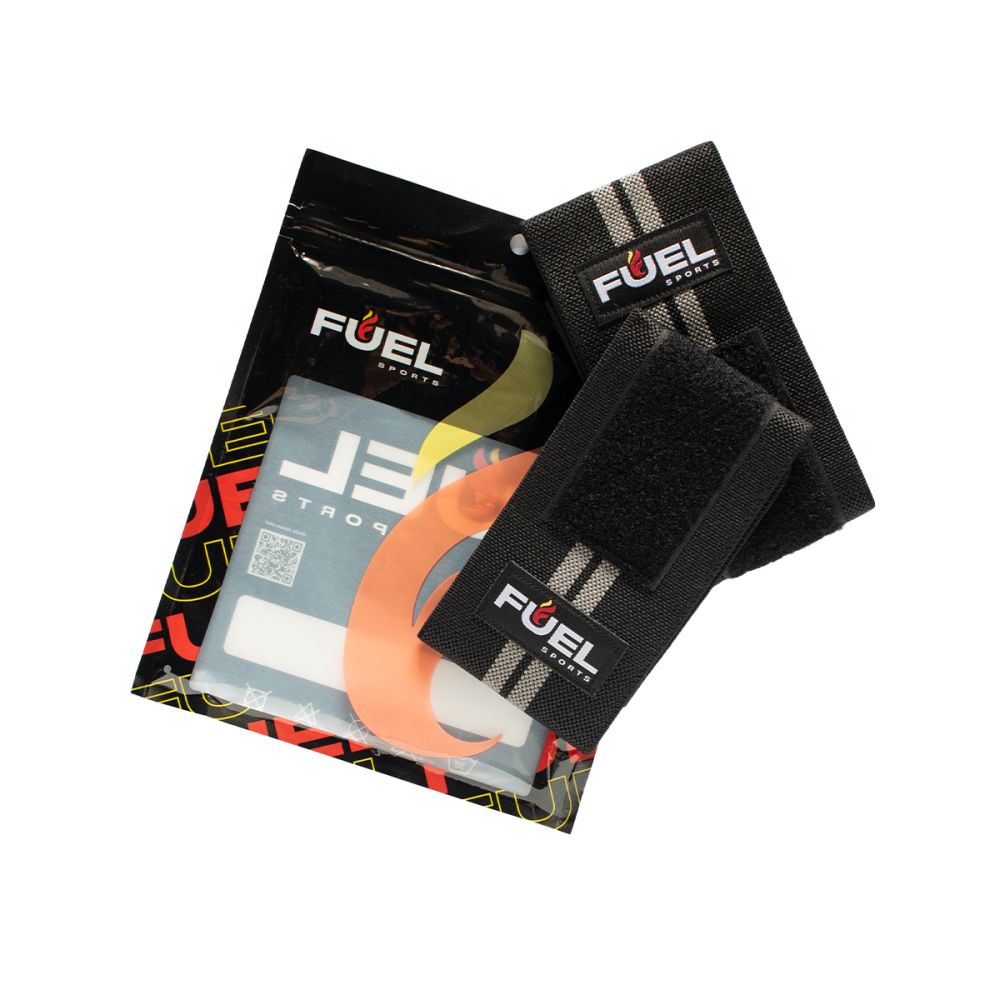 Munhequeira Elástica - Cor: Preta - Listras Cinzas