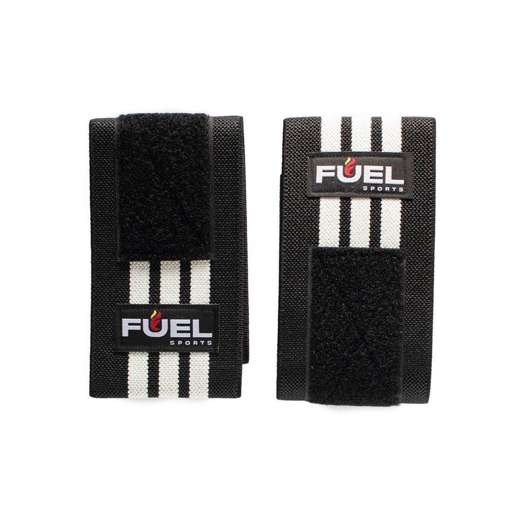 Munhequeira Elástica - Cor: Preta - Listras Brancas