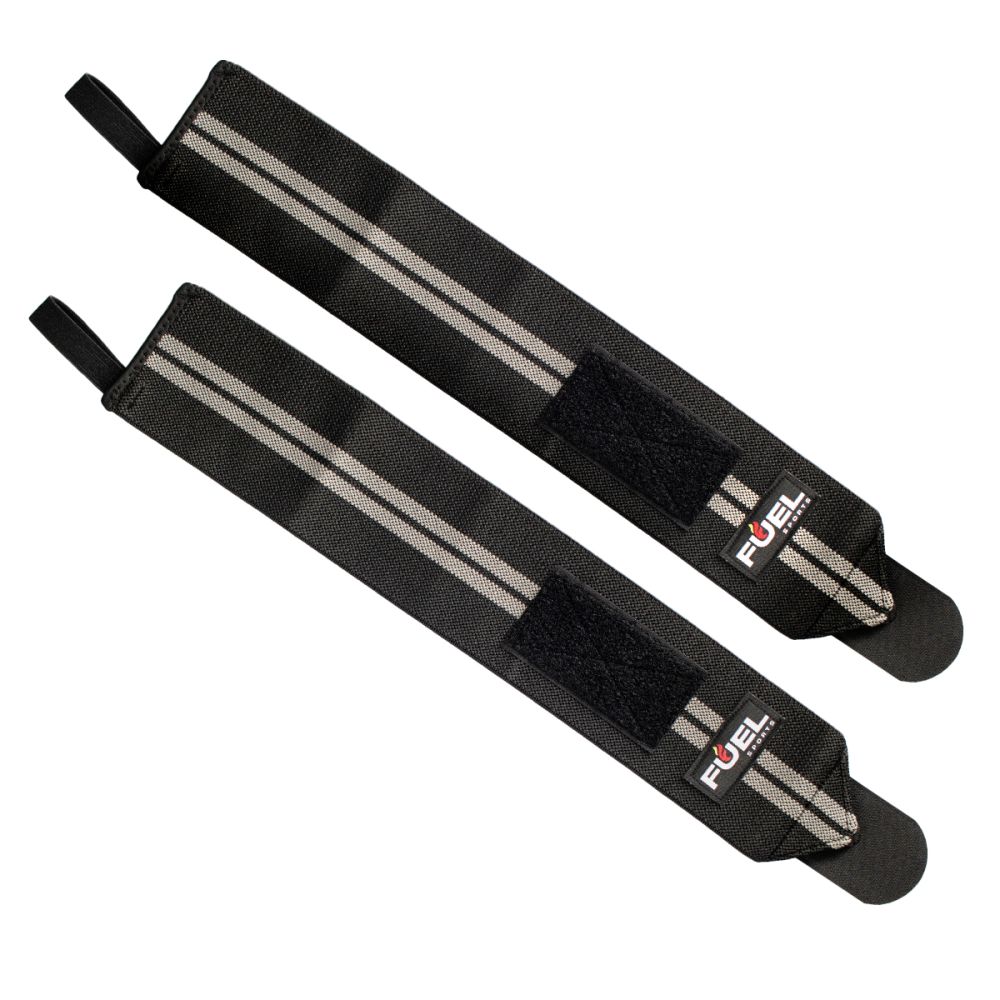 Munhequeira Elástica - Cor: Preta - Listras Cinzas